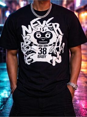 Never Broke Again 38 Baby T Shirt Men’s Small‎ Black Graphic NBA Youngboy